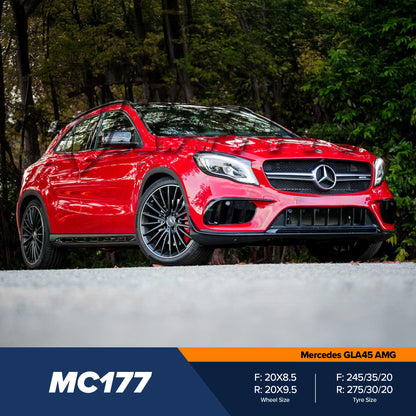 MC177 20" - Satin Black Machined Lip