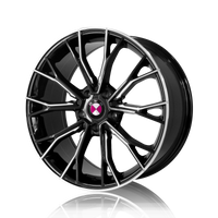 BM355 19" - Gloss Black Machined Lip Milled Window